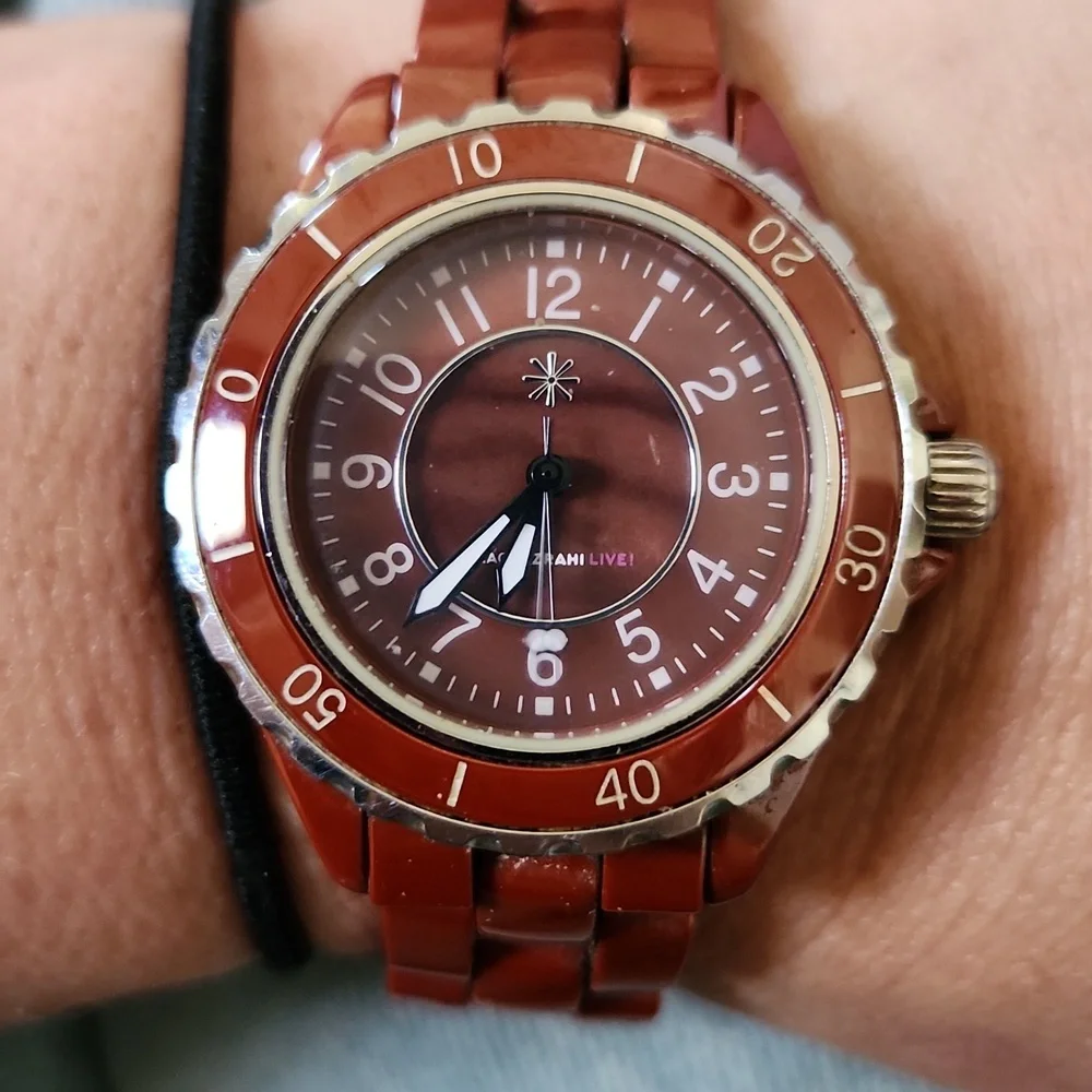 Isaac Mizrahi Red Ceramic Watch
